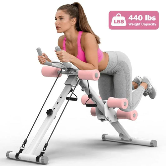 RELIFE SPORTS Foldable Ab Trainer – Adjustable Core & Ab Workout Machine with LCD Monitor for Home Gym - 3sungllc.us