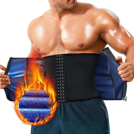 CATTIBOR Men Neoprene Waist Trainer Belt – Zipper & Hook Tummy Control Sauna Corset for Gym, Workout & Daily Wear - 3sungllc.us