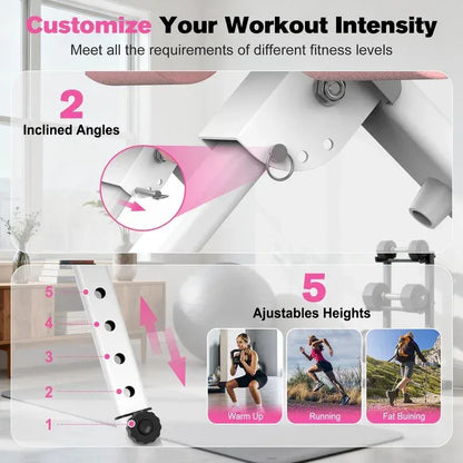 RELIFE SPORTS Foldable Ab Trainer – Adjustable Core & Ab Workout Machine with LCD Monitor for Home Gym - 3sungllc.us