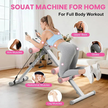 RELIFE SPORTS Foldable Ab Trainer – Adjustable Core & Ab Workout Machine with LCD Monitor for Home Gym - 3sungllc.us