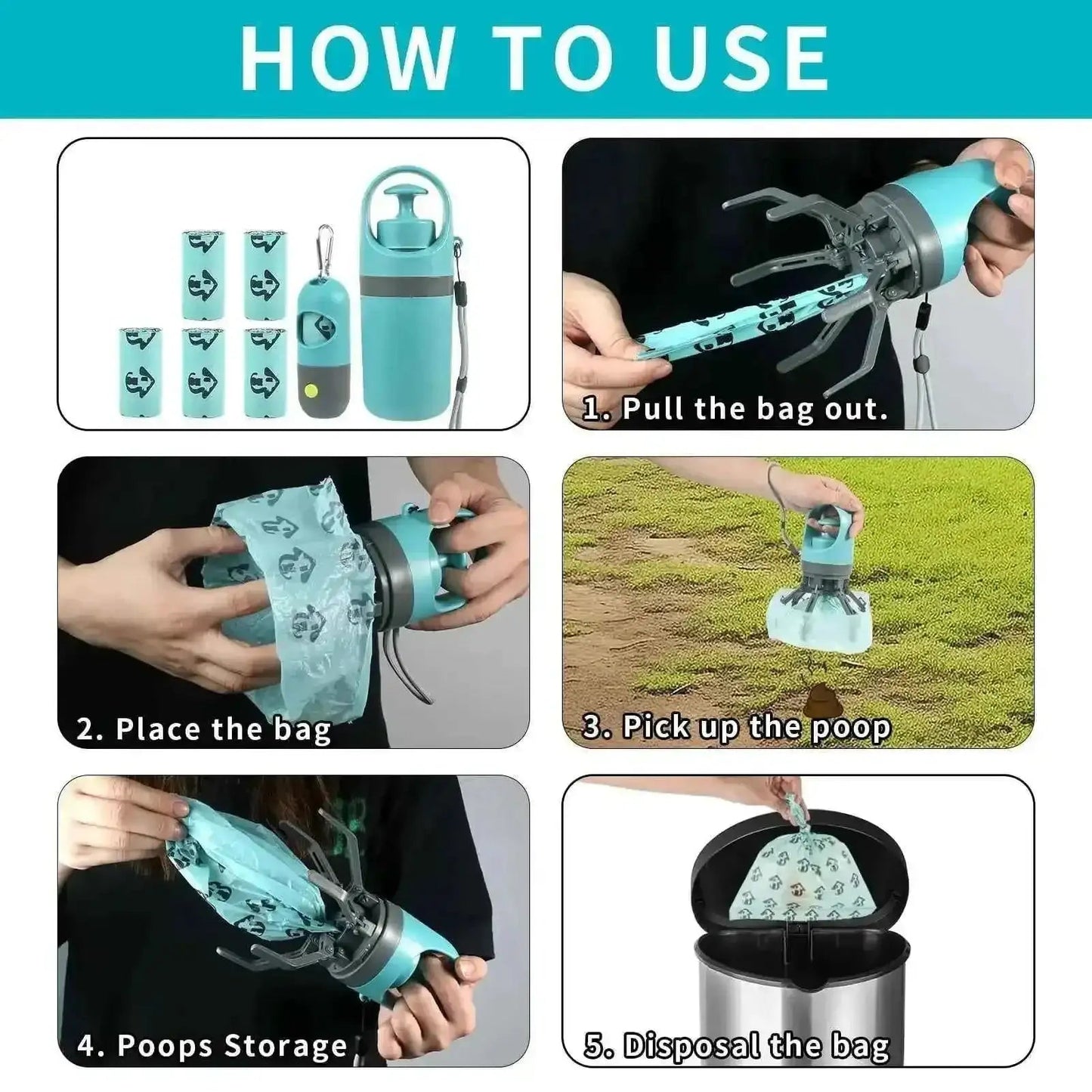 Dog Pooper Scooper Portable - 360° Claw Picker with Waste Bags - 3sungllc.usDog Pooper Scooper Portable - 360° Claw Picker with Waste Bags - 3sungllc.usoriginal_value