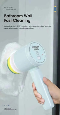 Electric Spin Scrubber Cordless - Power Cleaning Brush with 5 Replaceable Heads - 3sungllc.us#original_value#