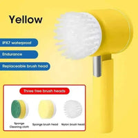 Electric Spin Scrubber Cordless - Power Cleaning Brush with 5 Replaceable Heads - 3sungllc.us#original_value#
