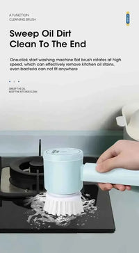 Electric Spin Scrubber Cordless - Power Cleaning Brush with 5 Replaceable Heads - 3sungllc.us#original_value#