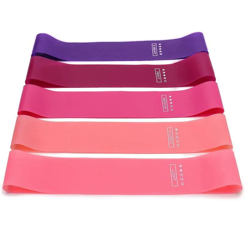 Resistance Band, Elastic Fitness Band, 5 Counts/Set Workout Equipment & Exercise Band for Arms, Gym Exercise Stretching Training Equipment, Gymtok, Home Gym Equipment, Valentine'S Day Gift - 3sungllc.us