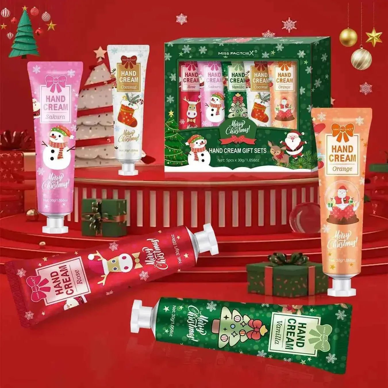 Hand Cream Gift Set for Women - 5-Piece Christmas Holiday Moisturizer Collection - 3sungllc.us#original_value#